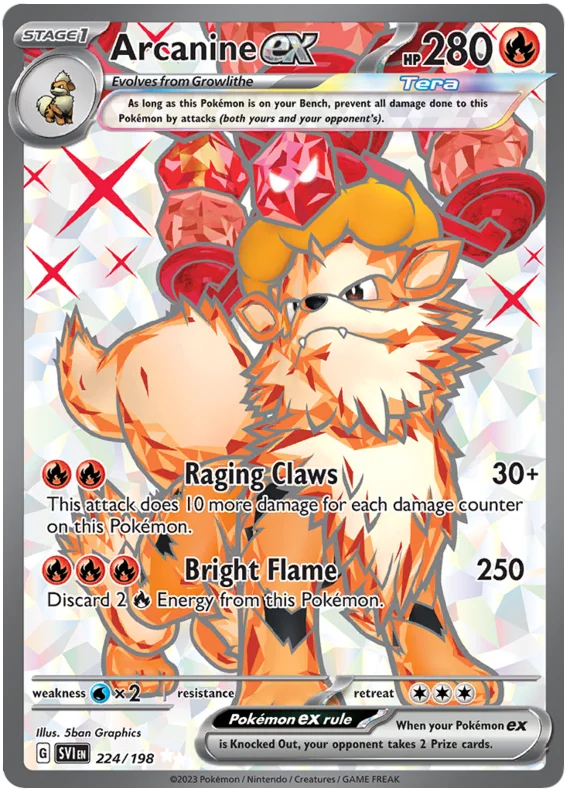 Arcanine ex - Scarlet & Violet - 224/198