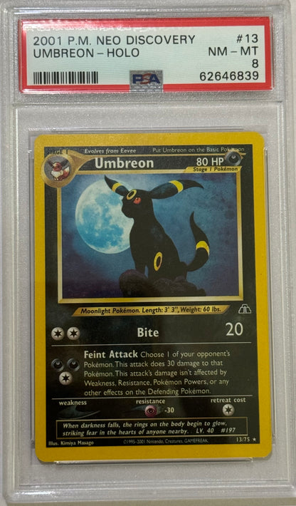 Umbreon HOLO - Neo discovery (2001) - PSA 8