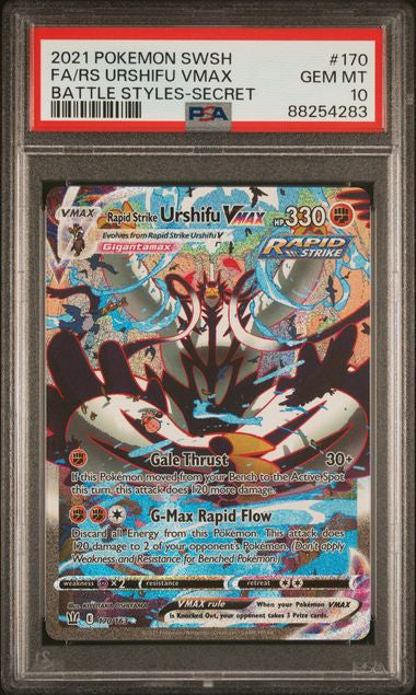 Rapid strike Urshifu VMAX - Battle styles (2021) - PSA 10