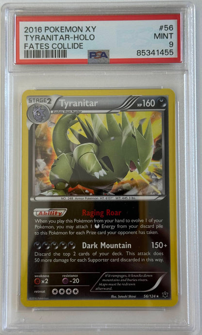 Tyranitar HOLO - Fates Collide (2016) - PSA 9