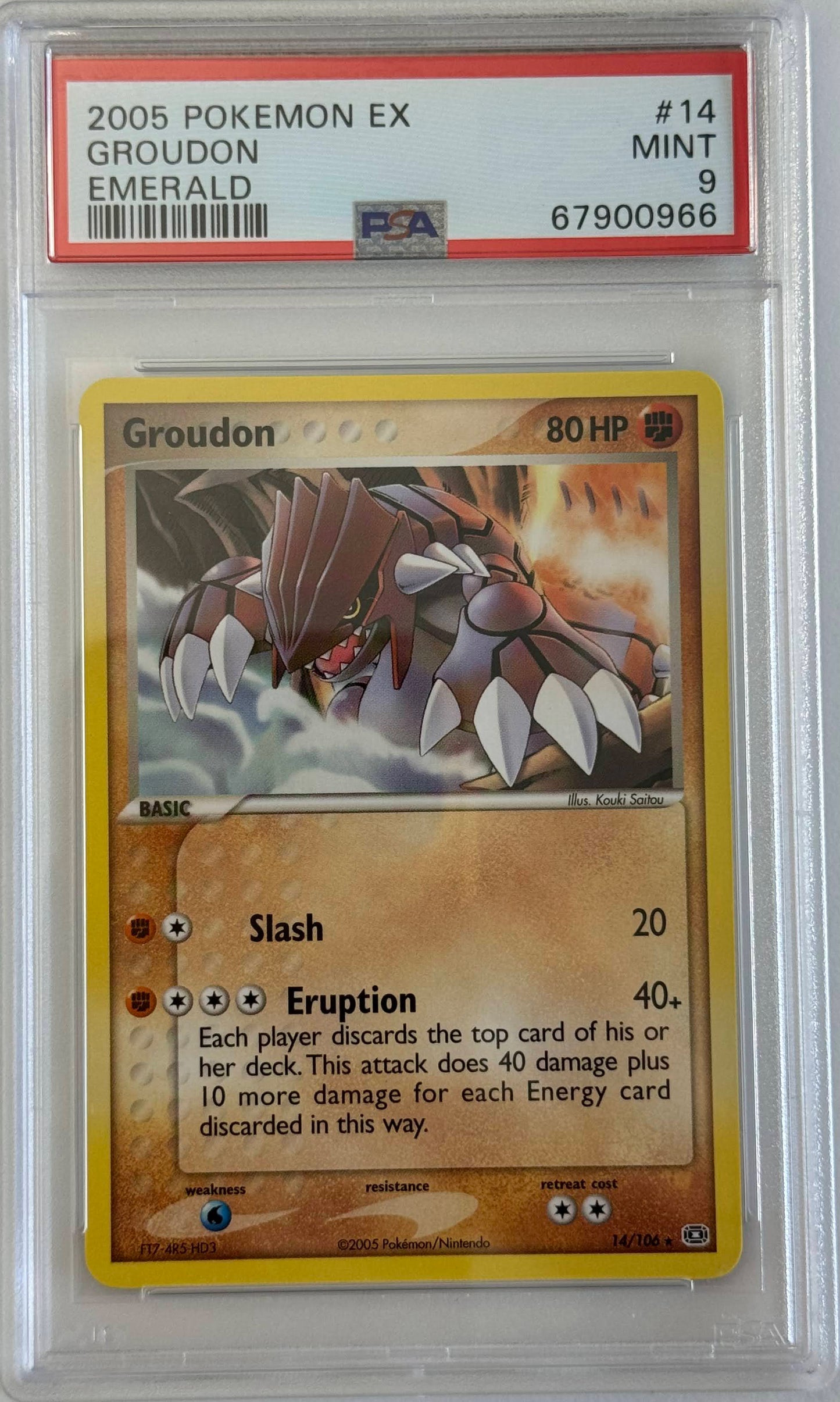 Groudon - EX Emerald (2005) - PSA 9