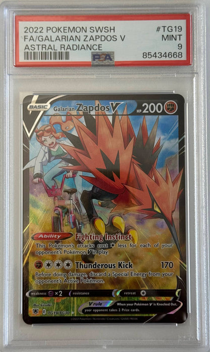 Galarian Zapdos V Full Art - Astra Radiance (2022) - PSA 9