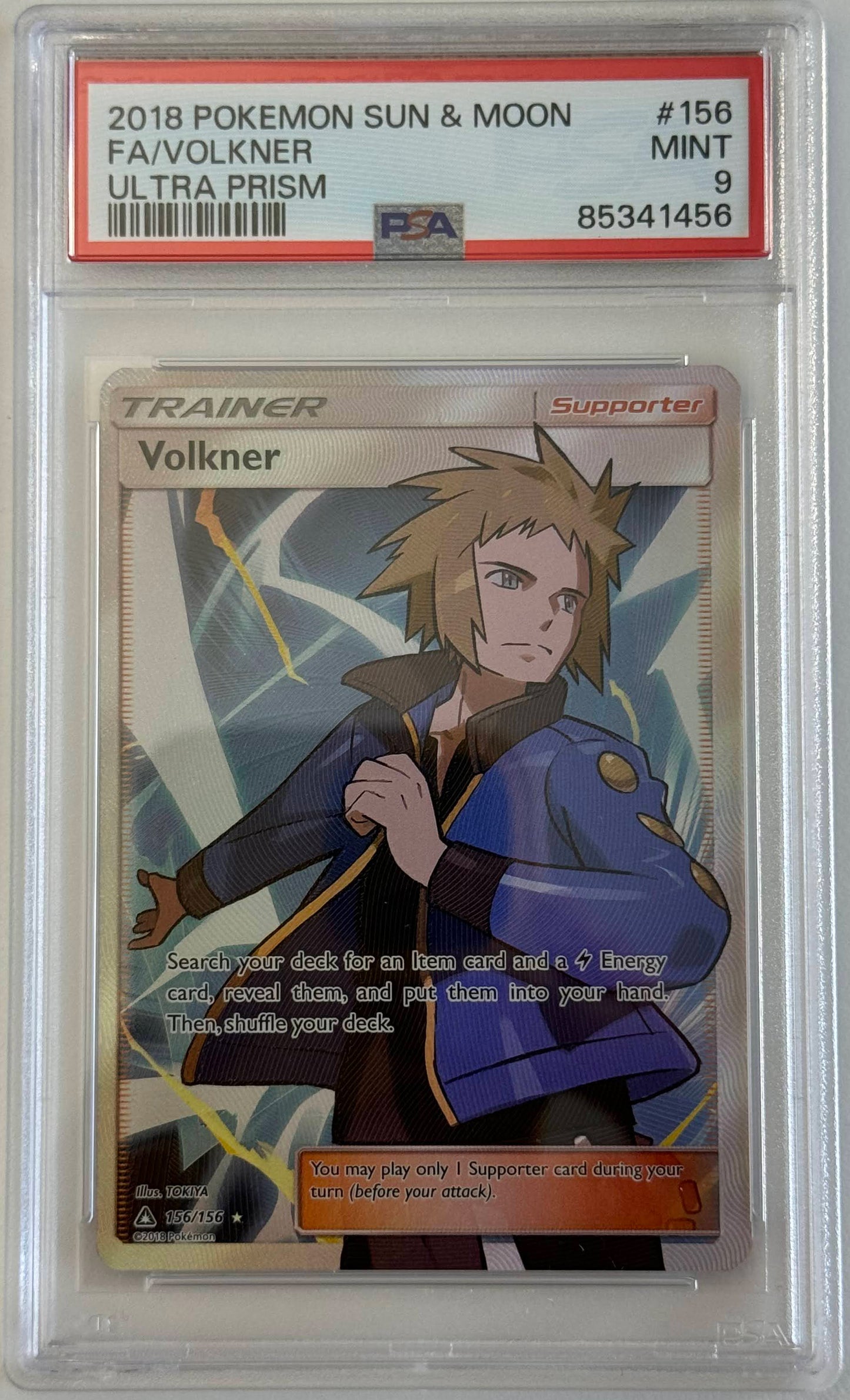 Volkner Full Art - Ultra Prism (2018) - PSA 9